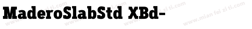 MaderoSlabStd XBd字体转换